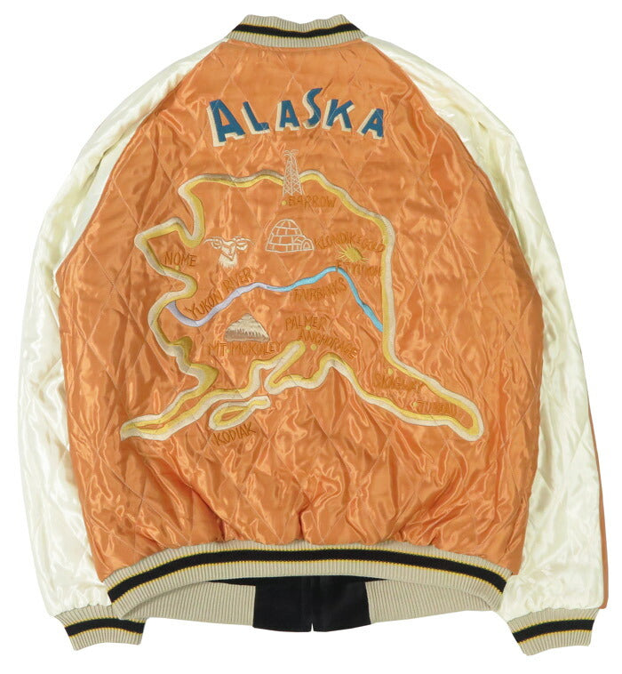 テーラー東洋 テイラー東洋 Tailor Toyo ベロア×キルト サテン スカジャン POLAR BEAR × ALASKA MAP ジャケット ベルベット 別珍 TT15792-119 【2025年秋冬新作】