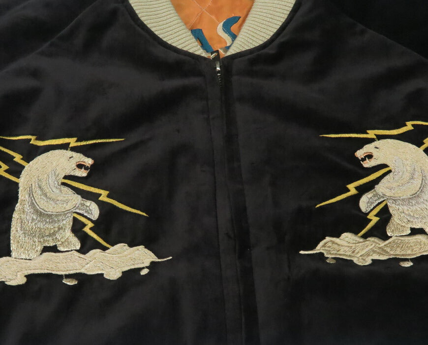 テーラー東洋 テイラー東洋 Tailor Toyo ベロア×キルト サテン スカジャン POLAR BEAR × ALASKA MAP ジャケット ベルベット 別珍 TT15792-119 【2025年秋冬新作】