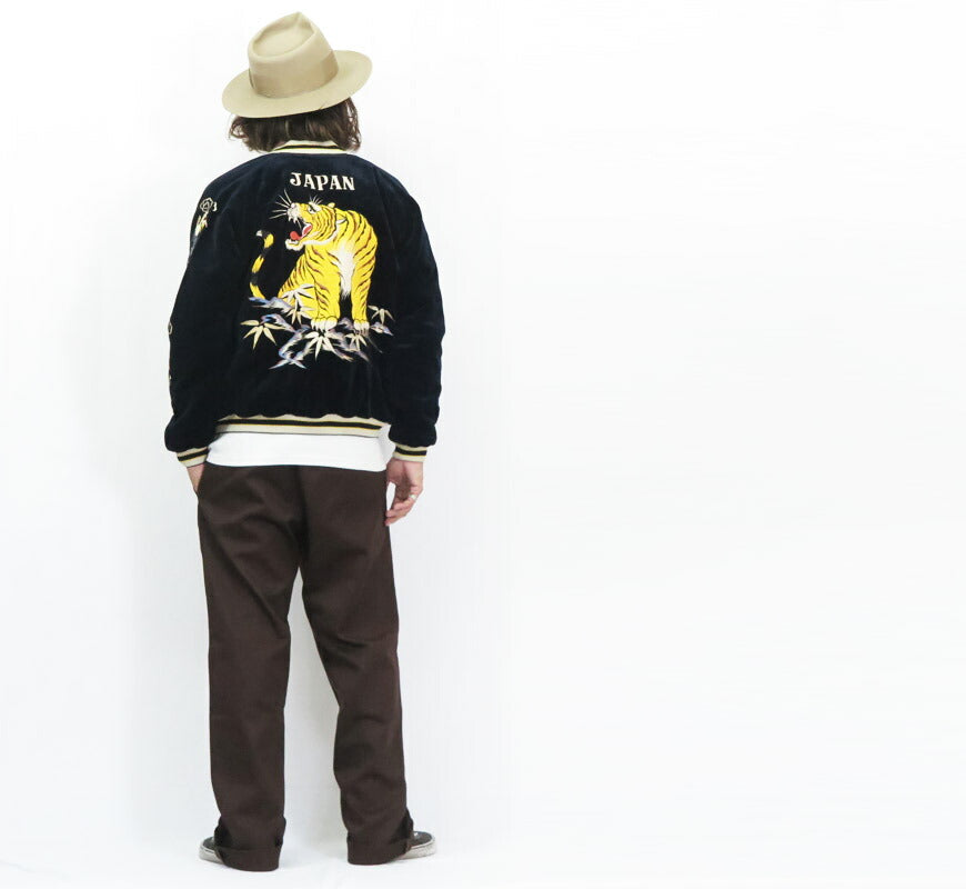 テーラー東洋 テイラー東洋 Tailor Toyo ベロア×キルト サテン スカジャン ROARING TIGER × JAPAN MAP ジャケット ベルベット 別珍 TT15792-128 【2025年秋冬新作】