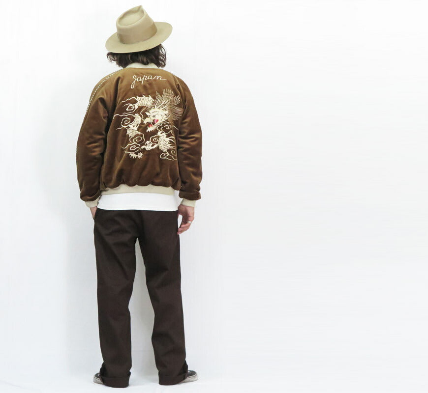 テーラー東洋 テイラー東洋 Tailor Toyo ベロア×キルト サテン スカジャン WHITE DRAGON × BLACK EAGLE ジャケット ベルベット 別珍 TT15792-138 【2025年秋冬新作】
