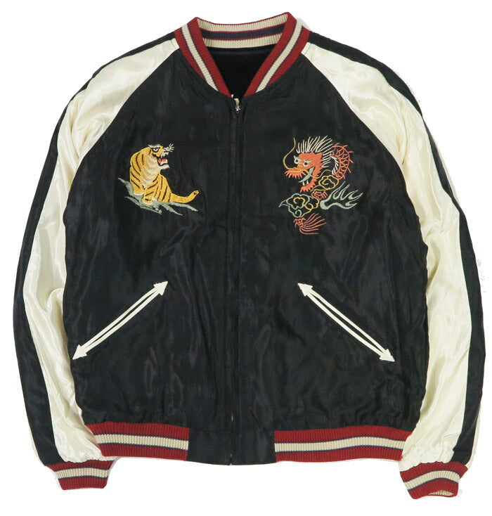 テーラー東洋 テイラー東洋 Tailor Toyo 2TONE ベロア × サテン スカジャン WHITE DRAGON × EAGLE ジャケット TT15795 【2025年秋冬新作】