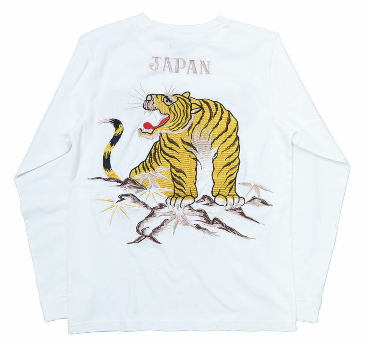テーラー東洋 Tailor Toyo 長袖 スカ刺繍 Tシャツ LONG SLEEVE SUKA T-SHIRT EMBROIDERED “TIGER” テイラー東洋 TT69471【2024-25年秋冬新作】