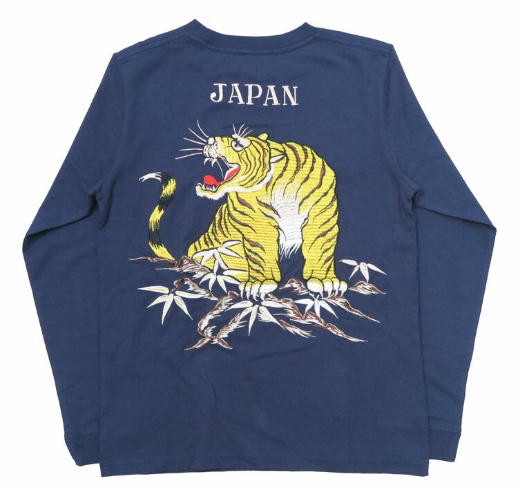 テーラー東洋 Tailor Toyo 長袖 スカ刺繍 Tシャツ LONG SLEEVE SUKA T-SHIRT EMBROIDERED “TIGER” テイラー東洋 TT69471【2024-25年秋冬新作】