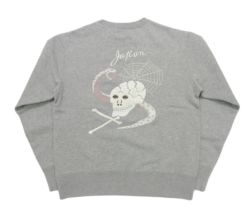 テーラー東洋 Tailor Toyo 長袖 スカ刺繍 クルーネック スウェットSUKA CREW SWEAT EMBROIDERED “SKULL & SNAKE” テイラー東洋 TT69650【2025年秋冬新作】