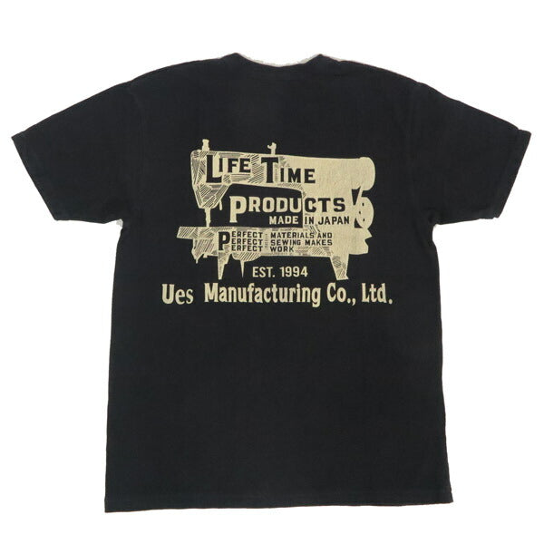 UES ウエス SEWING MACHINE ミシン バインダーネック 半袖 Tシャツ 652503【2025年春夏新作】
