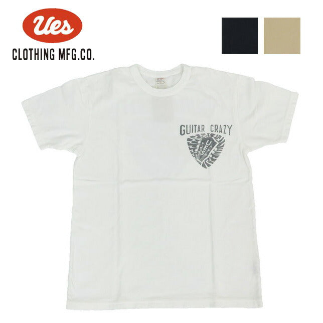UES ウエス GUITAR CRAZY ギター クレイジー バインダーネック 半袖 Tシャツ 652507【2025年春夏新作】