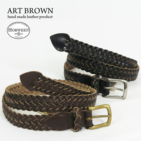 ART BROWN アートブラウン ホーウィン社 クロムエクセル レザー メッシュ ベルト VDB25155AB 【2024-25年秋冬新作】