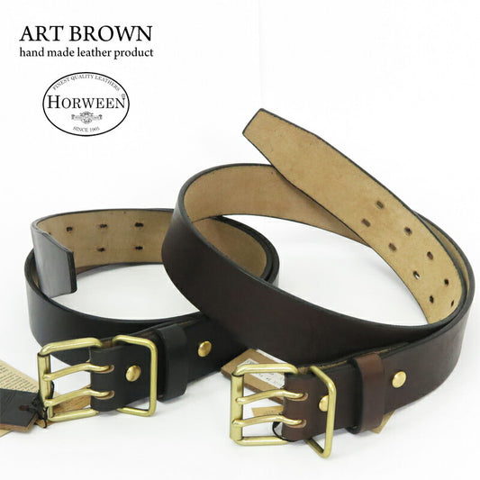 ART BROWN アートブラウン ホーウィン社 クロムエクセル レザー 40mm ダブルピン ベルト VGB40104AB 【2024-25年秋冬新作】