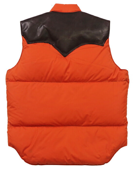 ウェアハウス WAREHOUSE ロッキーマウンテン フェザーベッド ROCKY MOUNTAIN FEATHERBED リップストップナイロン ダウンベスト ホースハイド レザーヨーク NYLON DOWN VEST ホワイトダックダウン WH2221 【2024-25年秋冬新作】