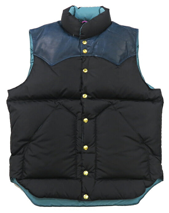 ウェアハウス WAREHOUSE ロッキーマウンテン フェザーベッド ROCKY MOUNTAIN FEATHERBED リップストップナイロン ダウンベスト ホースハイド レザーヨーク NYLON DOWN VEST ホワイトダックダウン WH2221 【2024-25年秋冬新作】
