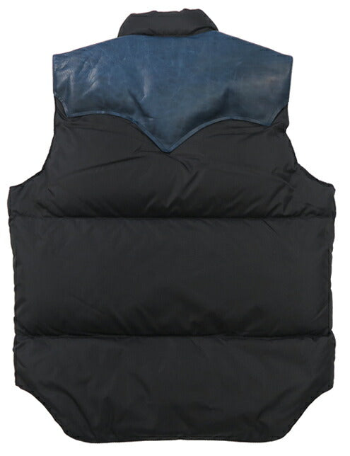 ウェアハウス WAREHOUSE ロッキーマウンテン フェザーベッド ROCKY MOUNTAIN FEATHERBED リップストップナイロン ダウンベスト ホースハイド レザーヨーク NYLON DOWN VEST ホワイトダックダウン WH2221 【2024-25年秋冬新作】