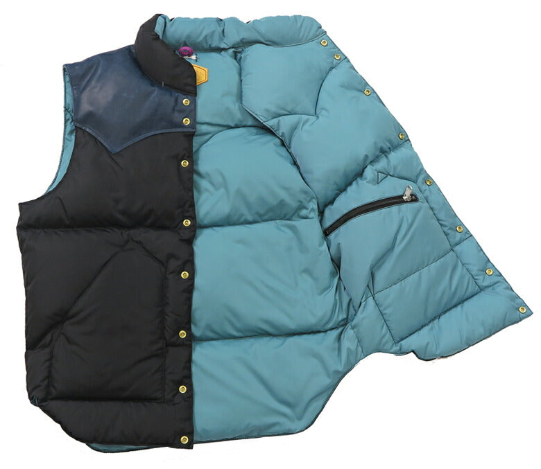 ウェアハウス WAREHOUSE ロッキーマウンテン フェザーベッド ROCKY MOUNTAIN FEATHERBED リップストップナイロン ダウンベスト ホースハイド レザーヨーク NYLON DOWN VEST ホワイトダックダウン WH2221 【2024-25年秋冬新作】