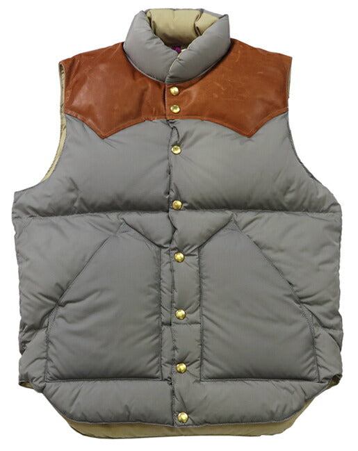 ウェアハウス WAREHOUSE ロッキーマウンテン フェザーベッド ROCKY MOUNTAIN FEATHERBED リップストップナイロン ダウンベスト ホースハイド レザーヨーク NYLON DOWN VEST ホワイトダックダウン WH2221 【2024-25年秋冬新作】