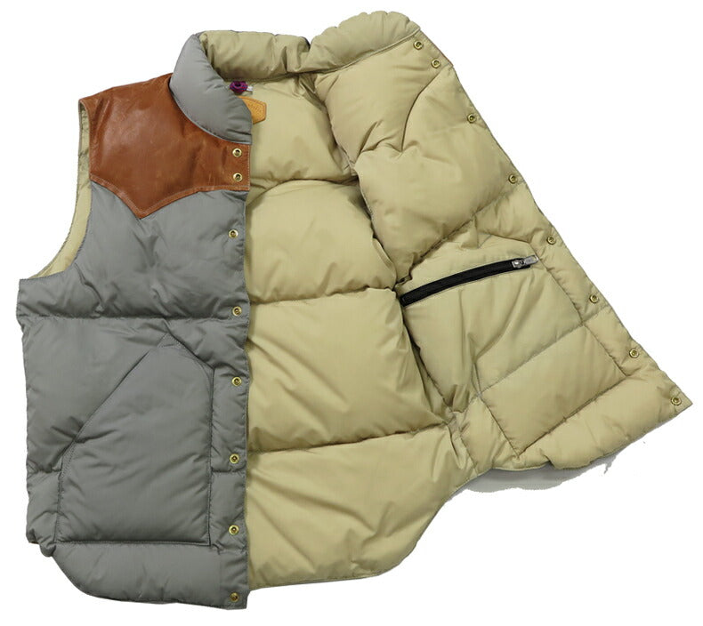 ウェアハウス WAREHOUSE ロッキーマウンテン フェザーベッド ROCKY MOUNTAIN FEATHERBED リップストップナイロン ダウンベスト ホースハイド レザーヨーク NYLON DOWN VEST ホワイトダックダウン WH2221 【2024-25年秋冬新作】