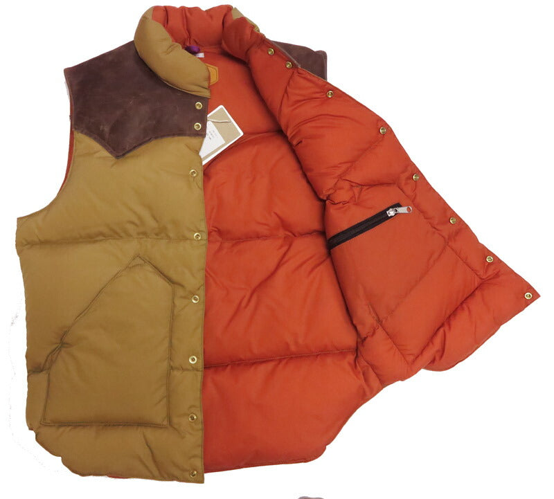 ウェアハウス WAREHOUSE ロッキーマウンテン フェザーベッド ROCKY MOUNTAIN FEATHERBED ナイロン ダウンベスト ホースハイド レザーヨーク NYLON DOWN VEST ホワイトダックダウン WH2234 【2025年秋冬新作】