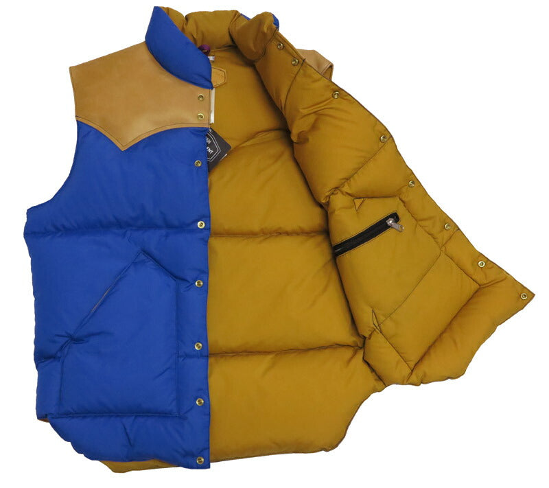 ウェアハウス WAREHOUSE ロッキーマウンテン フェザーベッド ROCKY MOUNTAIN FEATHERBED ナイロン ダウンベスト ホースハイド レザーヨーク NYLON DOWN VEST ホワイトダックダウン WH2234 【2025年秋冬新作】