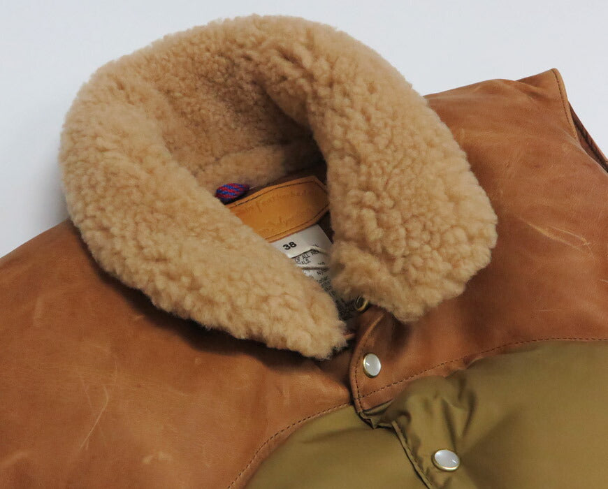 ウェアハウス WAREHOUSE ロッキーマウンテン フェザーベッド ROCKY MOUNTAIN FEATHERBED ナイロン クリスティ ダウンベスト ホースハイド レザーヨーク NYLON CHRISTY DOWN VEST ホワイトダックダウン WH2235 【2025年秋冬新作】