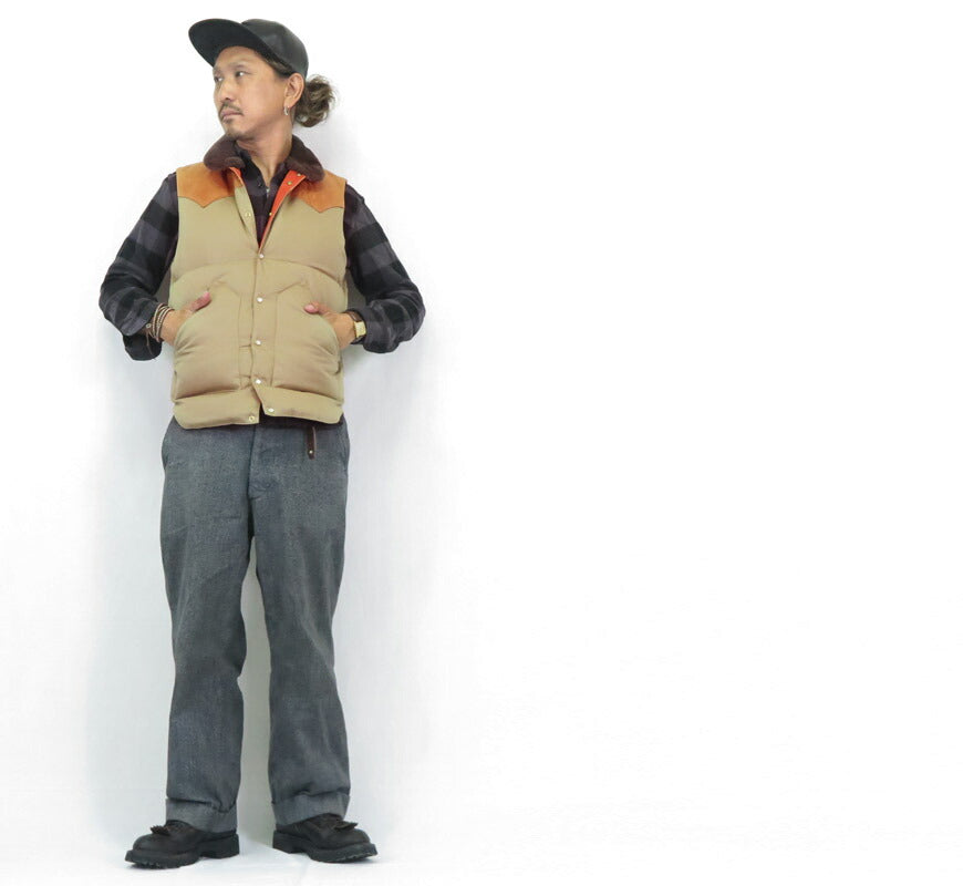 ウェアハウス WAREHOUSE ロッキーマウンテン フェザーベッド ROCKY MOUNTAIN FEATHERBED ウェストポイントクロス クリスティ ダウンベスト ホースハイド レザーヨーク NYLON CHRISTY DOWN VEST ホワイトダックダウン WH2238 【2025年秋冬新作】