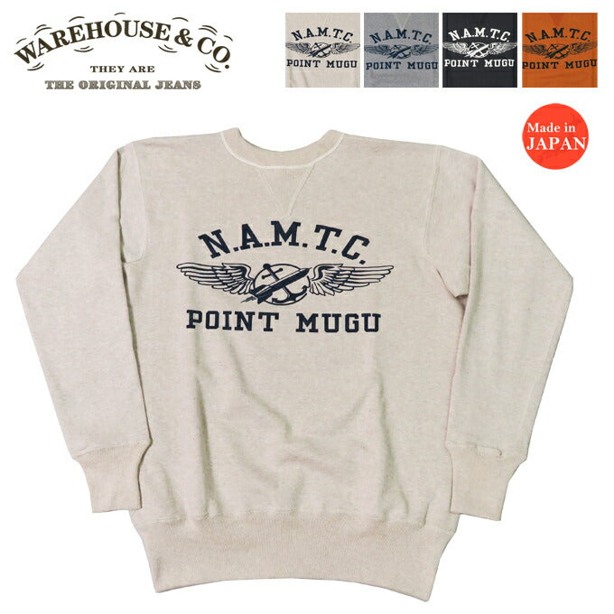 ウェアハウス WAREHOUSE セットインフリーダムスリーブ 両V クルーネック スウェット プリント N.A.M.T.C Lot.403 【2025年春夏新作】