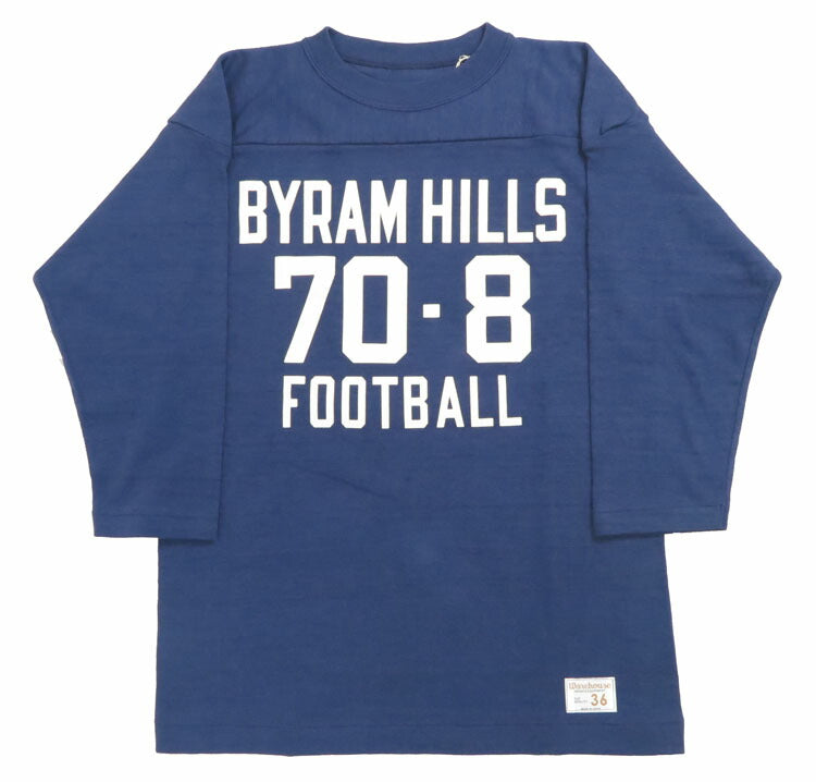ウェアハウス WAREHOUSE 7分袖 Tシャツ フットボール "BYRAM HILLS" WH4063【2024-25年秋冬新作】