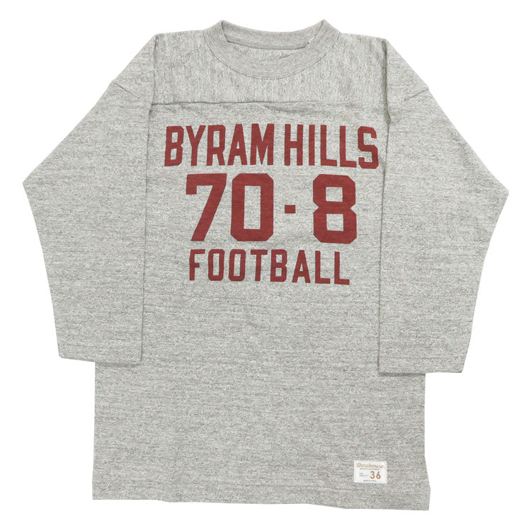 ウェアハウス WAREHOUSE 7分袖 Tシャツ フットボール "BYRAM HILLS" WH4063【2024-25年秋冬新作】