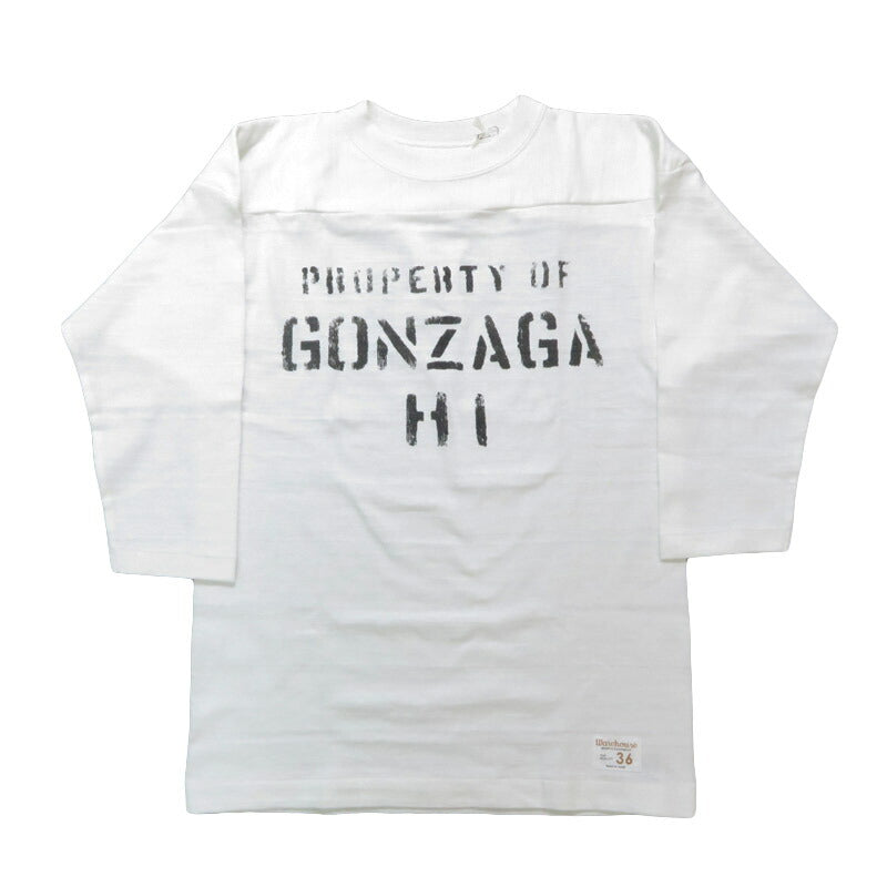 ウェアハウス WAREHOUSE 7分袖 Tシャツ フットボール ”GONZAGA HI" WH4063-GONZAGA【2025年春夏新作】
