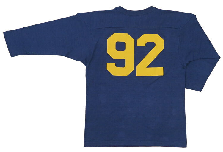 ウェアハウス WAREHOUSE Lot.4063 7分袖 Tシャツ フットボール NAVY92 【2025年秋冬新作】