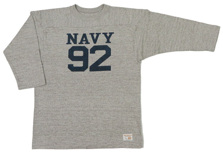 ウェアハウス WAREHOUSE Lot.4063 7分袖 Tシャツ フットボール NAVY92 【2025年秋冬新作】
