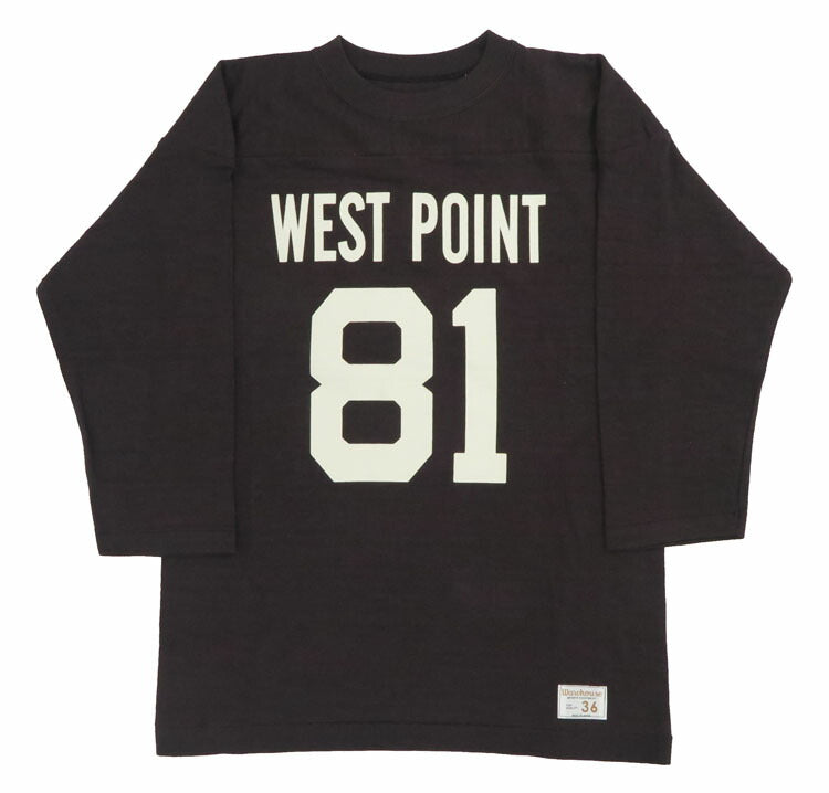 ウェアハウス WAREHOUSE 7分袖 Tシャツ フットボール "WEST POINT" WH4063【2024-25年秋冬新作】