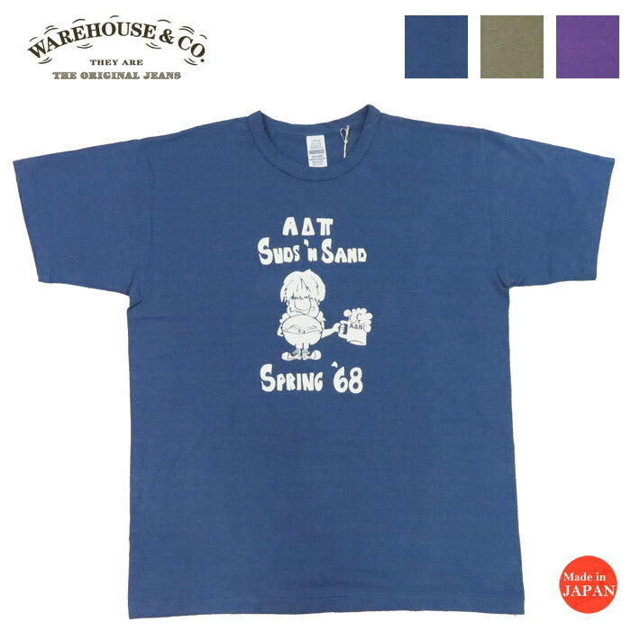 ウェアハウス WAREHOUSE 半袖 プリントTシャツ SPRING '68 2nd hand セカンドハンド セコハン 4064 【2025年春夏新作】