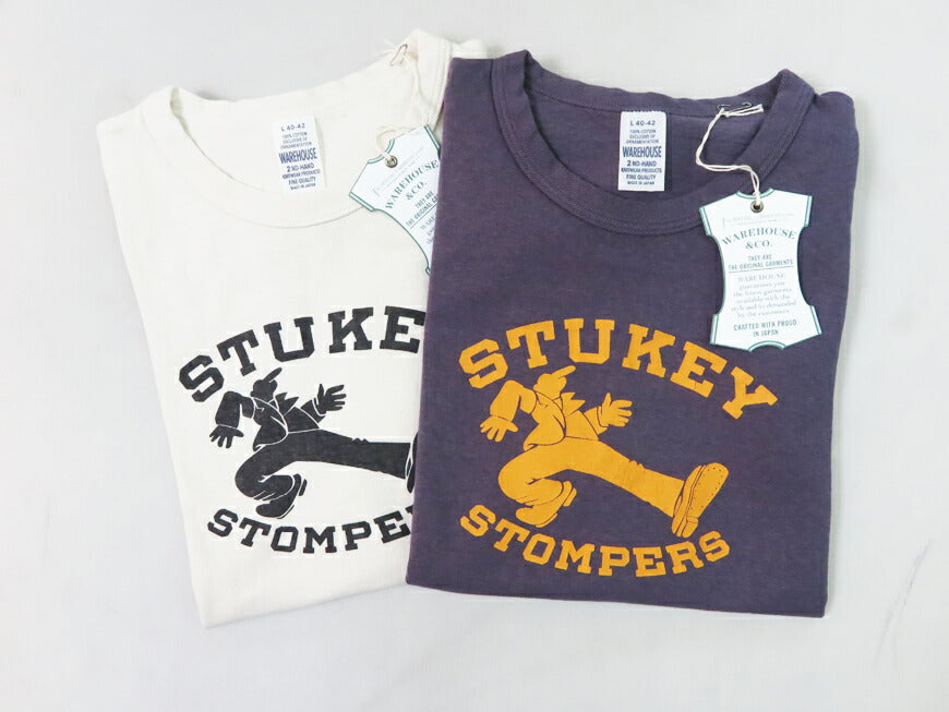 ウェアハウス WAREHOUSE 半袖 プリントTシャツ STOMPERS 2nd hand セカンドハンド セコハン 4064 【2025年春夏新作】