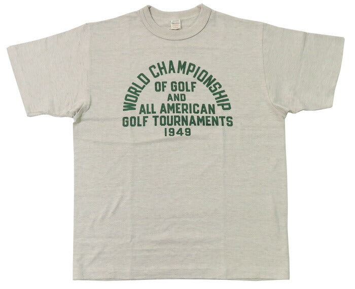 ウェアハウス WAREHOUSE プリント 半袖 Tシャツ GOLF TOURNAMENTS シャドーボーダー ローゲージ編み WH4601【2025年春夏新作】