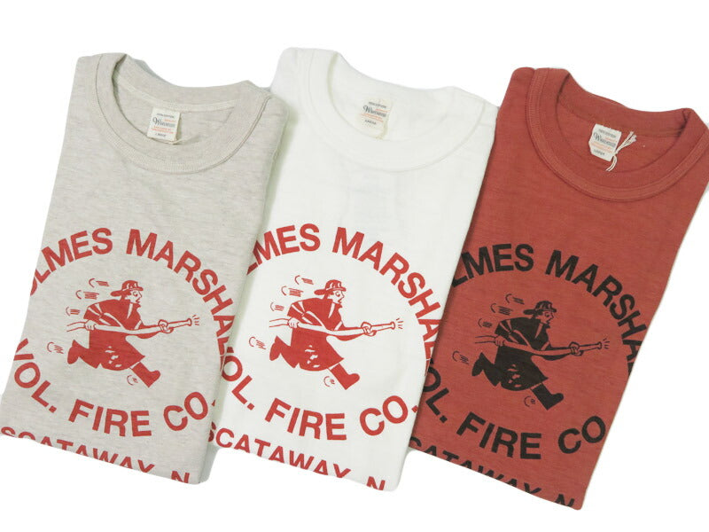 ウェアハウス WAREHOUSE プリント 半袖 Tシャツ HOLMES MARSHALL シャドーボーダー ローゲージ編み WH4601【2025年春夏新作】