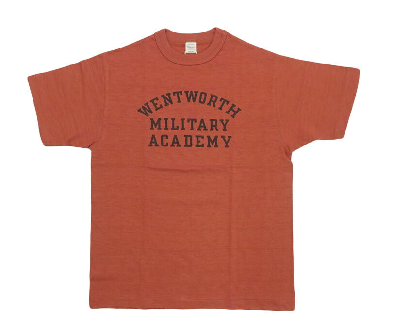 ウェアハウス WAREHOUSE プリント 半袖 Tシャツ MILITARY ACADEMY シャドーボーダー ローゲージ編み WH4601【2025年春夏新作】
