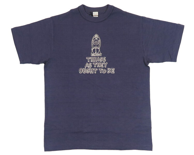 ウェアハウス WAREHOUSE × 花井 祐介 プリント 半袖 Tシャツ ビリケン THING AS THEY OUGHT TO BE シャドーボーダー ローゲージ編み WH4601【2025年春夏新作】