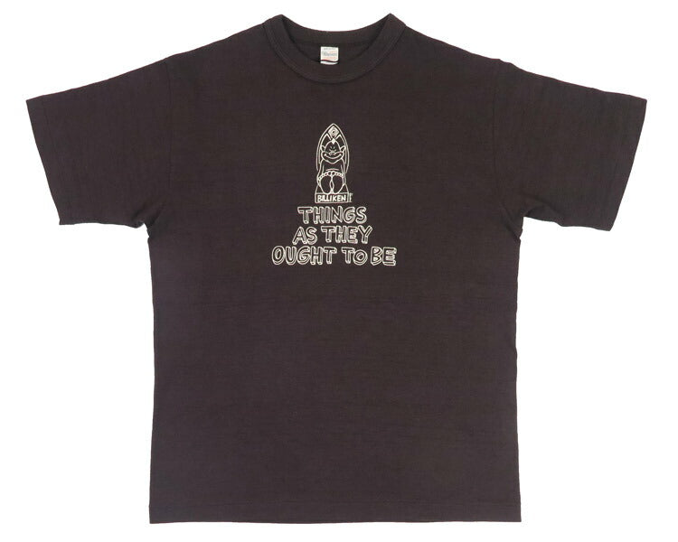 ウェアハウス WAREHOUSE × 花井 祐介 プリント 半袖 Tシャツ ビリケン THING AS THEY OUGHT TO BE シャドーボーダー ローゲージ編み WH4601【2025年春夏新作】
