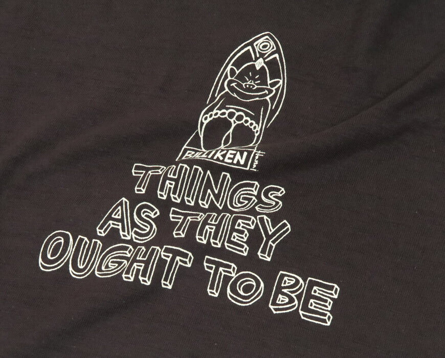 ウェアハウス WAREHOUSE × 花井 祐介 プリント 半袖 Tシャツ ビリケン THING AS THEY OUGHT TO BE シャドーボーダー ローゲージ編み WH4601【2025年春夏新作】