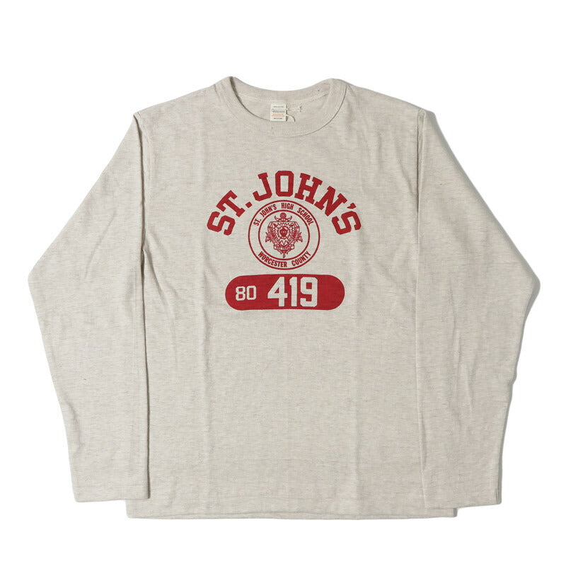 ウェアハウス WAREHOUSE Langarm Rundhals T-Shirt Print ST.JOHN'S Lot.5906 【Frühjahr/Sommer 2026 Neuheit】