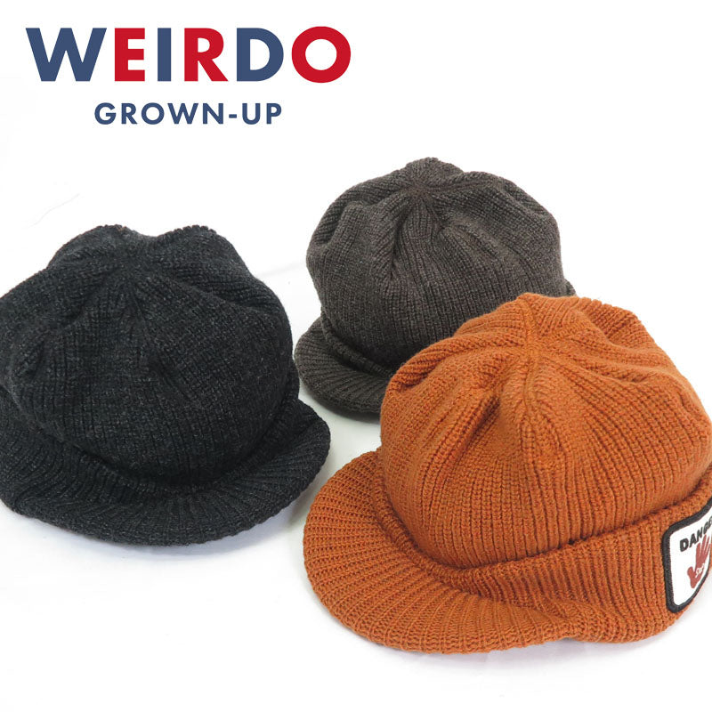 WEIRDO ウィアード 帽子 ニット ジープ キャップ GOVERNMENT JEEP CAP GLAD HAND グラッドハンド WRD-24-AW-G06【2024-25年秋冬新作】