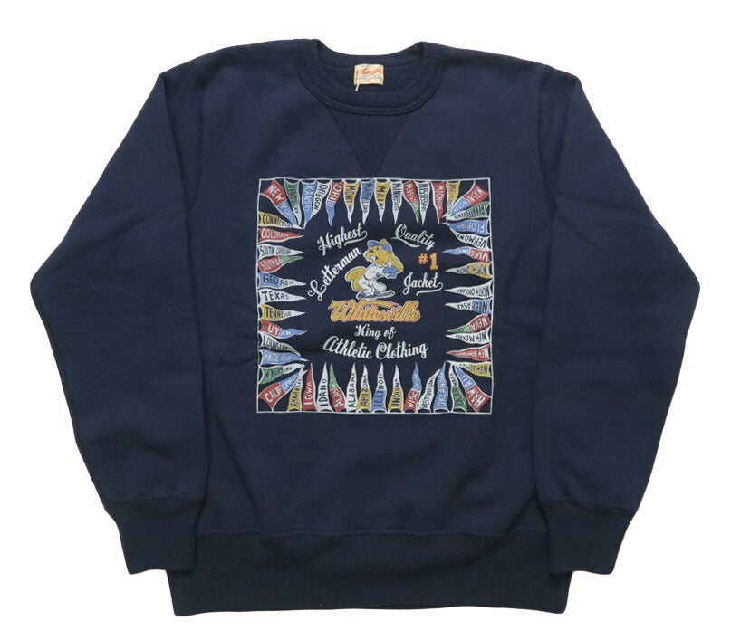 WHITES VILLE ホワイツビル スウェット トレーナー クルーネック Vネック ガゼット 針抜きリブ プリント WV69614 【2025年秋冬新作】