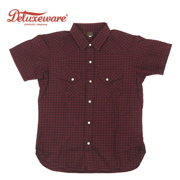 デラックスウェア DELUXEWARE 半袖 チェック柄 ウエスタン シャツ WWS-30S【2025年春夏新作】