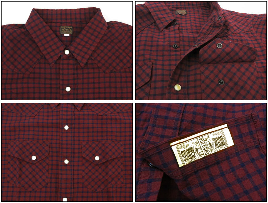 デラックスウェア DELUXEWARE 半袖 チェック柄 ウエスタン シャツ WWS-30S【2025年春夏新作】