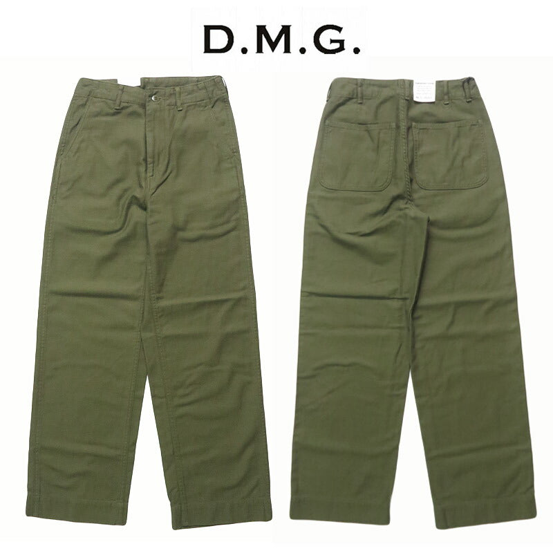ドミンゴ D.M.G. DOMINGO ルーズバックサテン ミリタリーストレートパンツ14-351T【2025年秋冬新作】