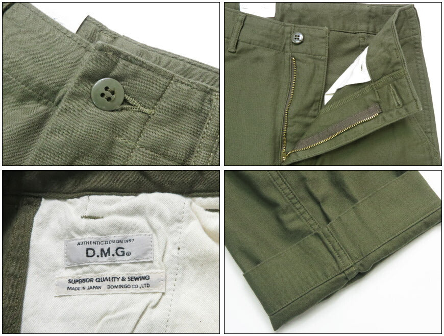 ドミンゴ D.M.G. DOMINGO ルーズバックサテン ミリタリーストレートパンツ14-351T【2025年秋冬新作】
