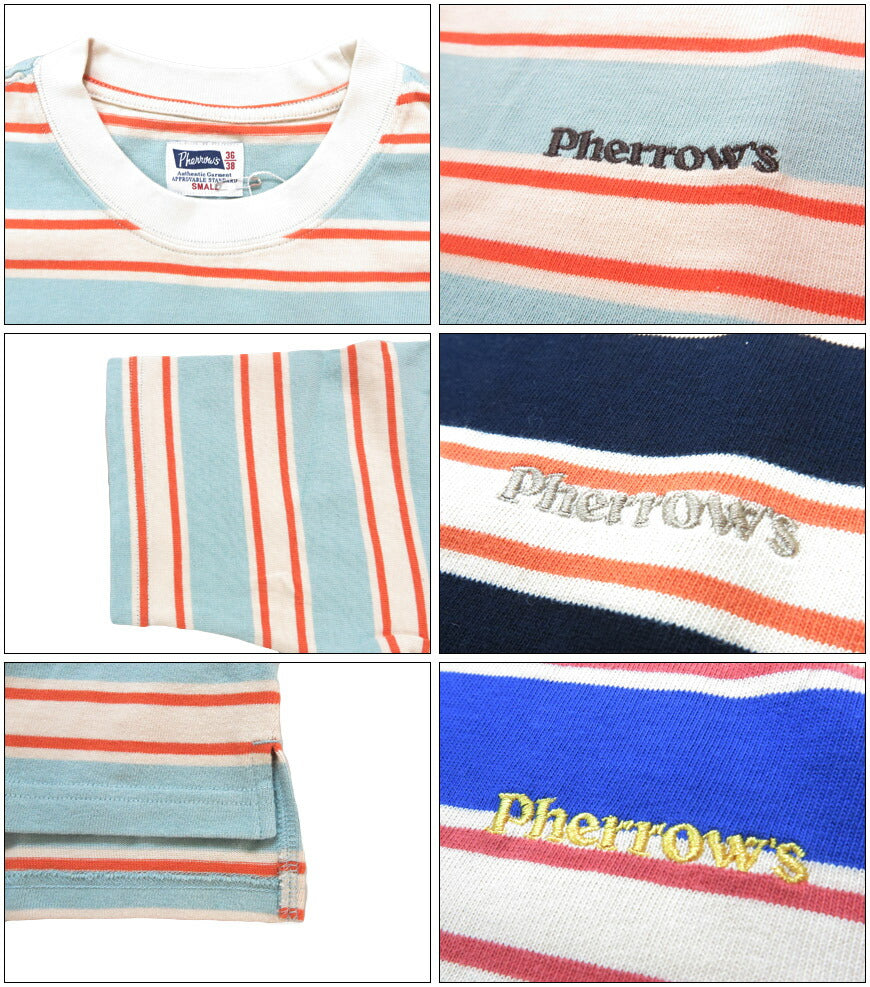 フェローズPHERROW'S半袖TシャツボーダーTシャツ刺繍ロゴ25S-PBBT1【2025年春夏新作】