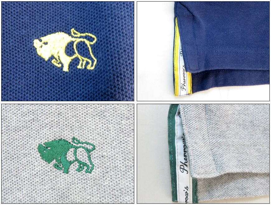 フェローズPHERROW'S半袖ポロシャツクリング・カラー刺繍バッファロー「Buffalo」25S-PPS1【2025年春夏新作】