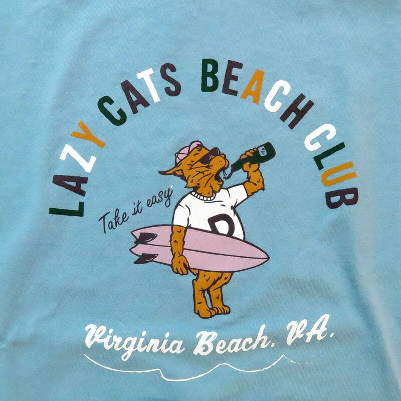 フェローズ PHERROW'S 半袖 Tシャツ バックプリント 「LAZY CATS BEACH CLUB 」25S-PT10【2025年春夏新作】