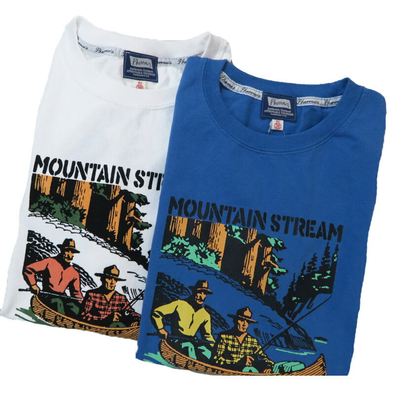 フェローズ PHERROW'S 半袖 プリントTシャツ 「MOUNTAIN STREAM 」25S-PT12【2025年春夏新作】
