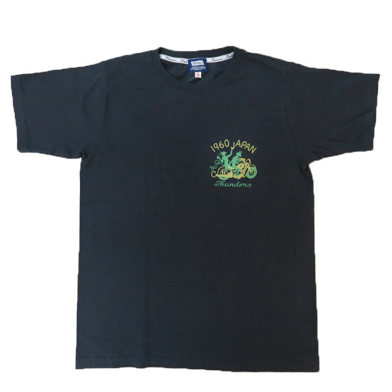 フェローズ PHERROW'S 半袖 プリントTシャツ  バックプリント「THUNDERS 」25S-PT13【2025年春夏新作】