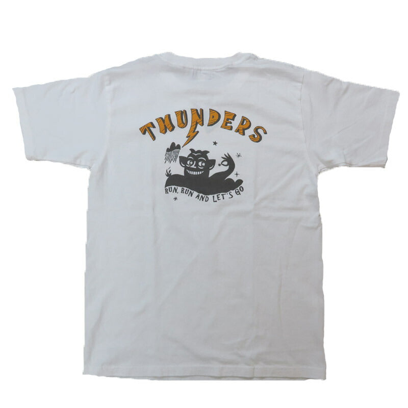 フェローズ PHERROW'S 半袖 プリントTシャツ  バックプリント「THUNDERS 」25S-PT13【2025年春夏新作】